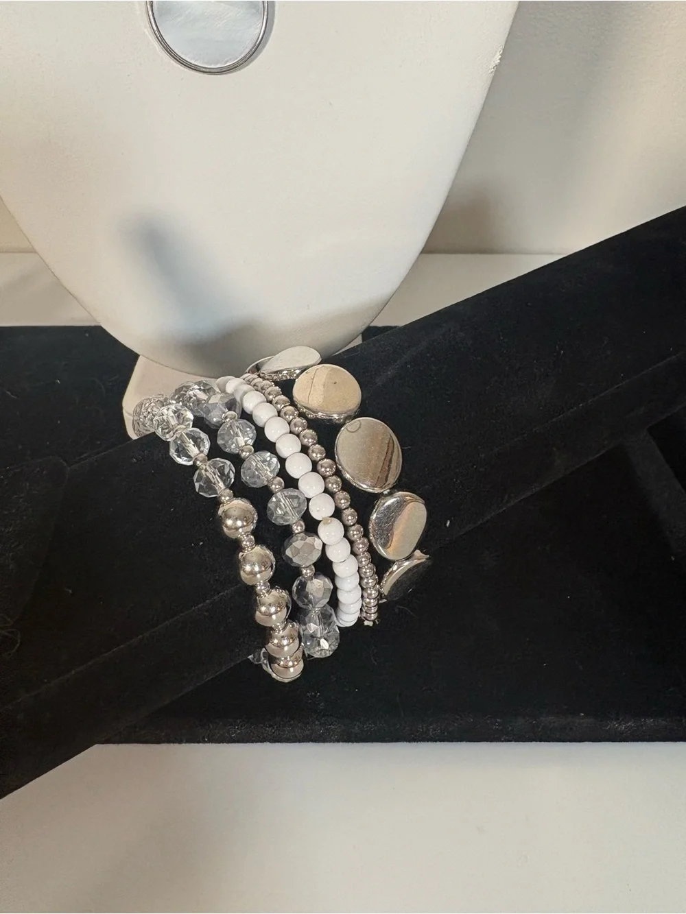 paparazzi Mother-of-Pearl Pendant Necklace with Earrings, Ring, and Braclet